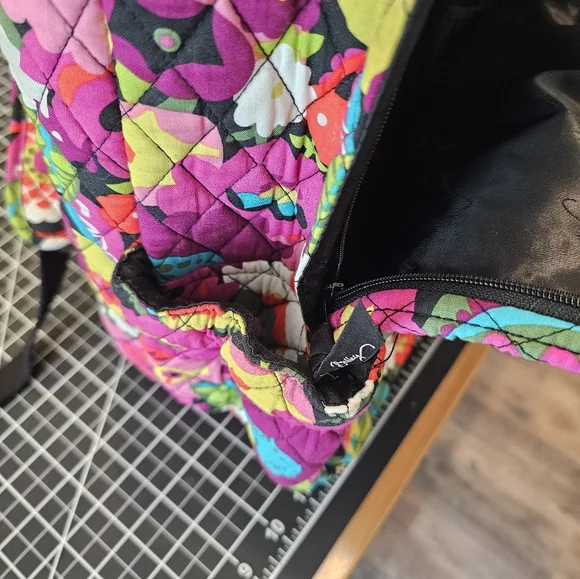 Multicolored Floral Lrg Vera Bradley Double Zip Backpack In Va Va Bloom Pattern - Picture 4 of 12